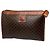 Céline Clutch in pelle monogramma Triomphe vintage di Celine marrone