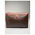 Céline Clutch in pelle monogramma Triomphe vintage di Celine marrone - vista 14