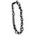Bottega Veneta Collana in Argento Brunito con Intreccio Pelle Marrone - vista 3