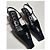 Gucci Black Crocodile-Embossed Leather Back-Strap Pumps - view 4