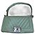 Chanel Medium Boy Flap Tasche aus gealtertem, grünem, gestepptem Leder mit Kette