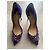Décolleté Christian Louboutin con Borchie Multicolori Camoscio Viola 39 Multicolore Viola scuro - vista 2