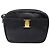Borsa a Spalla Vala in Pelle Embossata Nera e Oro Auth BA5268 di Salvatore Ferragamo Nero D'oro - vista 13