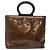 Céline CELINE Macadam Canvas Handtasche Emaille Braun Gold Auth 142207 Golden - Ansicht 2