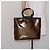 Céline CELINE Macadam Canvas Handtasche Emaille Braun Gold Auth 142207 Golden - Ansicht 22