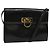 Borsa a Spalla Gancini in Pelle Nera e Oro Salvatore Ferragamo Auth 142187 Nero D'oro