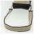 PRADA Schultertasche aus Canvas Leder Beige Schwarz Silber Authentisch bs29206 - Ansicht 7