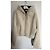 Iro Kurze Kapuzenjacke Creme aus Schafleder - Ansicht 2
