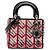Dior Mini Lady Dior in vernice rosa con paillettes