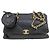 Chanel Bowling Tote Bag Schwarz Satin