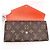 Louis Vuitton Monogram Portefeuille Marie Roulon Pimmon Cuir Marron Rouge - vue 4