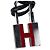 Collier avec cadenas H Motif d'Hermès Noir Argenté Rouge - vue 2