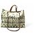 BORSA A MANO CHANEL DEAUVILLE ILIAD MM CANVAS GRIGIO