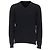Minimalistischer klassischer V-Ausschnitt-Pullover aus schwarzer Kaschmirwolle von Hermès