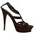 Sandali con piattaforma Tribute di Saint Laurent in pelle marrone
