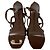 Sandali con piattaforma Tribute di Saint Laurent in pelle marrone - vista 10