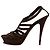 Sandali con piattaforma Tribute di Saint Laurent in pelle marrone - vista 4