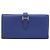 Cartera larga Hermès Béarn Soufflet en Epsom Azul