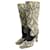 Gucci Lederstiefel mit Python-Muster Schwarz Beige  - Ansicht 1