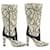 Gucci Lederstiefel mit Python-Muster Schwarz Beige  - Ansicht 3