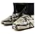 Gucci Lederstiefel mit Python-Muster Schwarz Beige  - Ansicht 6
