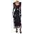 Rat & Boa Lila und schwarze Blumen Wickelkleid - Größe S