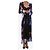 Rat & Boa Lila und schwarze Blumen Wickelkleid - Größe S - Ansicht 3
