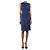 Sportmax Vestido midi de mezclilla azul sin mangas con fruncidos - talla UK 6