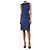 Sportmax Vestido midi de mezclilla azul sin mangas con fruncidos - talla UK 6 - vista 3