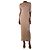 Autre Marque Beige gerippter Strickkleid - Größe S Braun