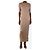 Autre Marque Beige gerippter Strickkleid - Größe S Braun - Ansicht 3
