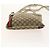 Borsa in tela GG Gucci linea Sherry in pelle 2 pezzi beige nera Auth 139097 Nero - vista 7