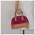 Céline Borsa a mano in tela Macadam C di CELINE in pelle scamosciata viola e oro Auth BA5262 D'oro Porpora - vista 21