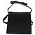 Borsa a Spalla Salvatore Ferragamo Vala Satin Nero Oro Auth 142122 D'oro - vista 2