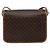 Céline CELINE Macadam Canvas Kreis Schultertasche aus PVC-Leder in Braun und Gold Auth 140226 Golden - Ansicht 2