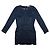 PIERRE BALMAIN LANGARMIGES DENIM-KLEID Blau
