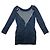 PIERRE BALMAIN LANGARMIGES DENIM-KLEID Blau - Ansicht 3