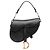 Borsa Saddle Mini Nera in Pelle di Vitello Liscia Dior Nero