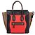 Luggage Céline Celine Roter Mikro-Tricolor-Leder-Reisetasche Mehrfarben