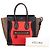 Luggage Céline Celine Roter Mikro-Tricolor-Leder-Reisetasche Mehrfarben - Ansicht 13