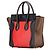 Luggage Céline Celine Roter Mikro-Tricolor-Leder-Reisetasche Mehrfarben - Ansicht 2