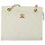 Borsa a Spalla Chanel CC in Caviar Trapuntato Bianco
