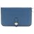 Billetera combinada Dogon Duo de cuero Hermès Azul