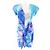 Issey Miyake Wasserfarben Polyester Kleid PLEATS PLEASE Blau