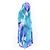 Issey Miyake Wasserfarben Polyester Kleid PLEATS PLEASE Blau - Ansicht 2