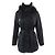 Abrigo acolchado con capucha de piel de Burberry London Negro