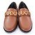 Mocassini in pelle con logo Gucci in metallo Marrone - vista 4