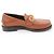 Mocassini in pelle con logo Gucci in metallo Marrone - vista 6