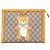 Borsa a mano in peluche GG Supreme Gucci x EXO KAI Beige Arancione