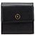 Chanel Coco Button Dreifach-Brieftasche Schwarz